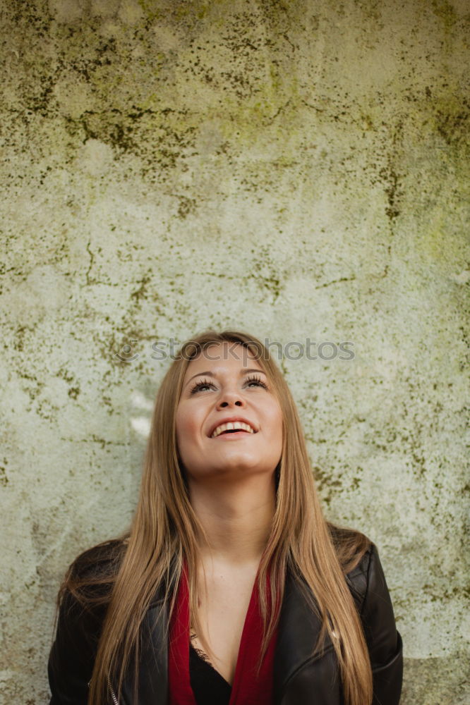 Similar – Image, Stock Photo Portrait of a young, blond, freckled woman smiling at the camera