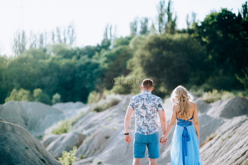 Similar – Image, Stock Photo Couple embracing on pier