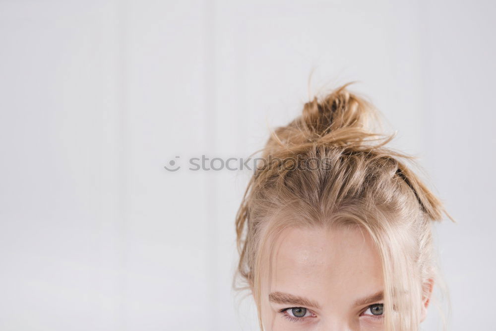 Similar – Image, Stock Photo Close up of a moody female portrait