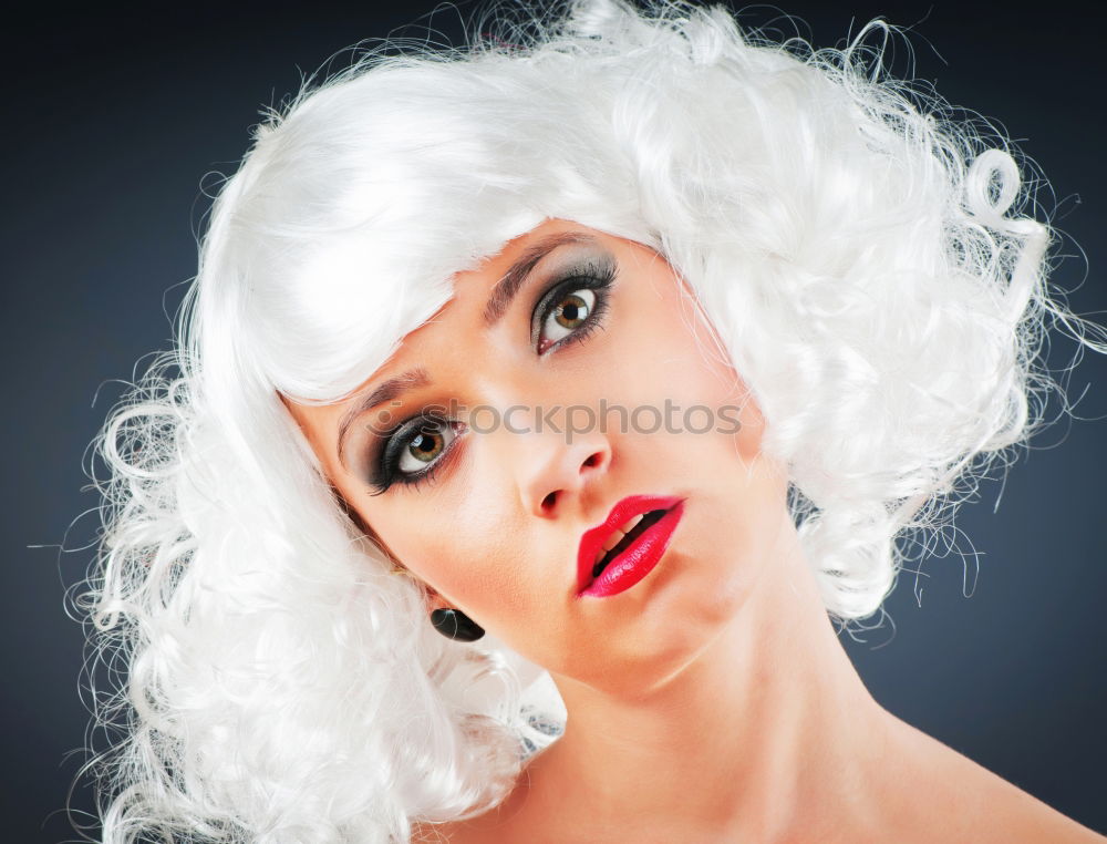 Similar – Image, Stock Photo Emotions…cool faces: The blue Lady