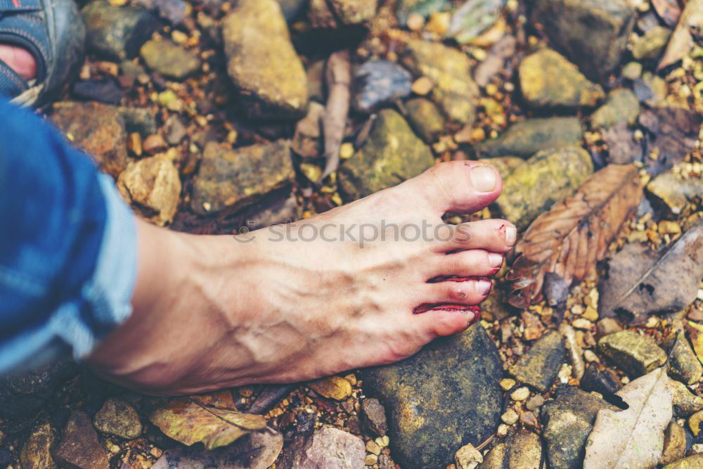 Similar – Image, Stock Photo Legs in leather boots in puddle