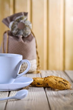 Similar – Image, Stock Photo A few books with cup of coffee and cookies on wooden floor