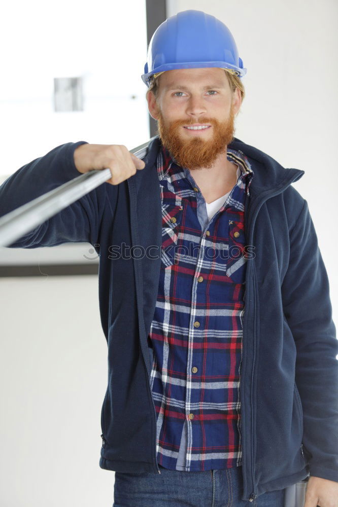 Similar – Image, Stock Photo Portrait of a hipster guy putting silly face