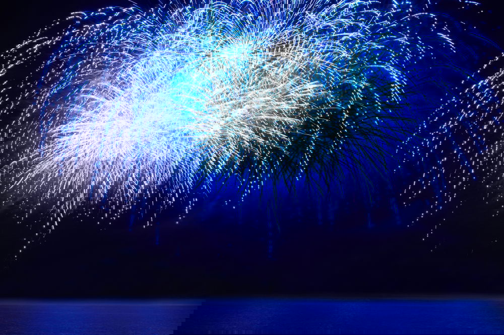 Similar – Image, Stock Photo Blue colorful fireworks on the black sky