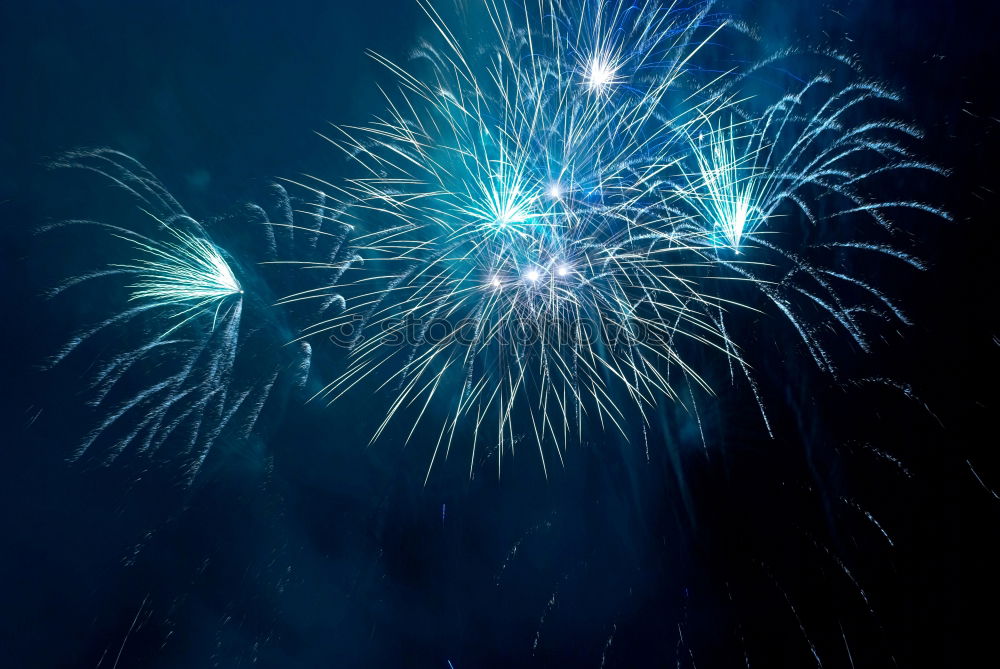 Blue fireworks Design Joy