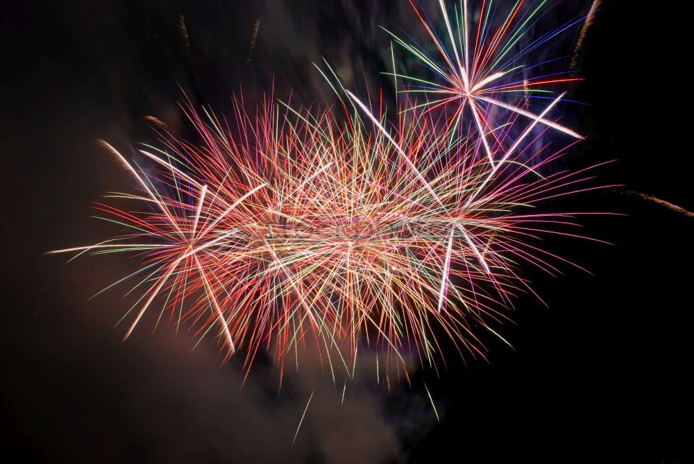 Similar – Image, Stock Photo Colorful fireworks on the black sky