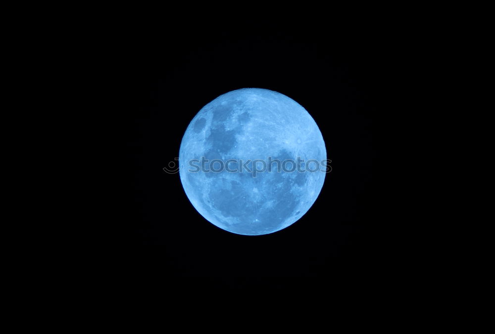 Similar – blue moon Full  moon Night