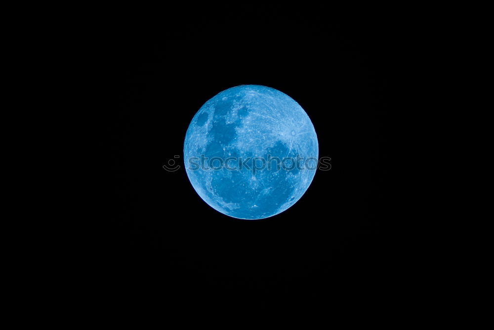 Similar – blue moon Full  moon Night