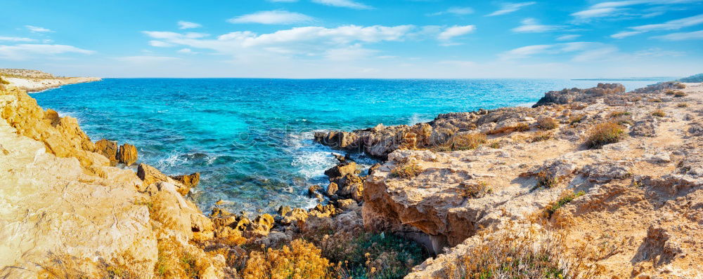 Similar – Ocean Landscape With Rocks And Cliffs At Lagos Bay Coast In Algarve, Portugal