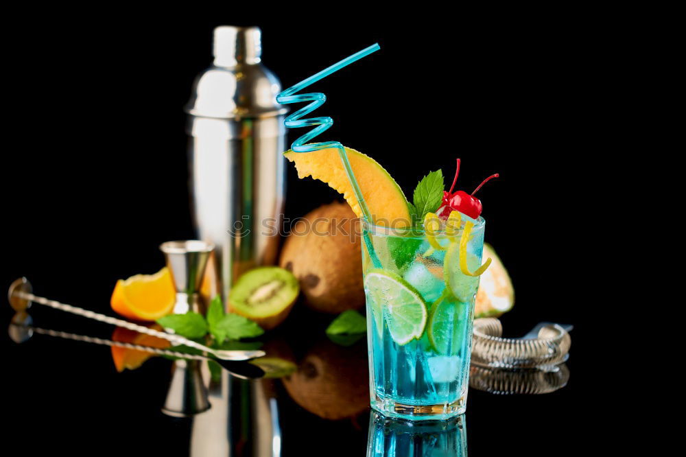 Similar – Image, Stock Photo Barman pouring a cocktail into a glass