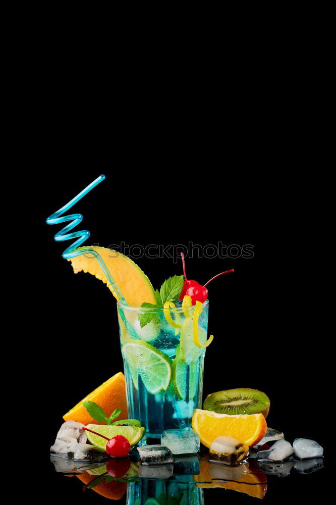 Image, Stock Photo Barman pouring a cocktail into a glass