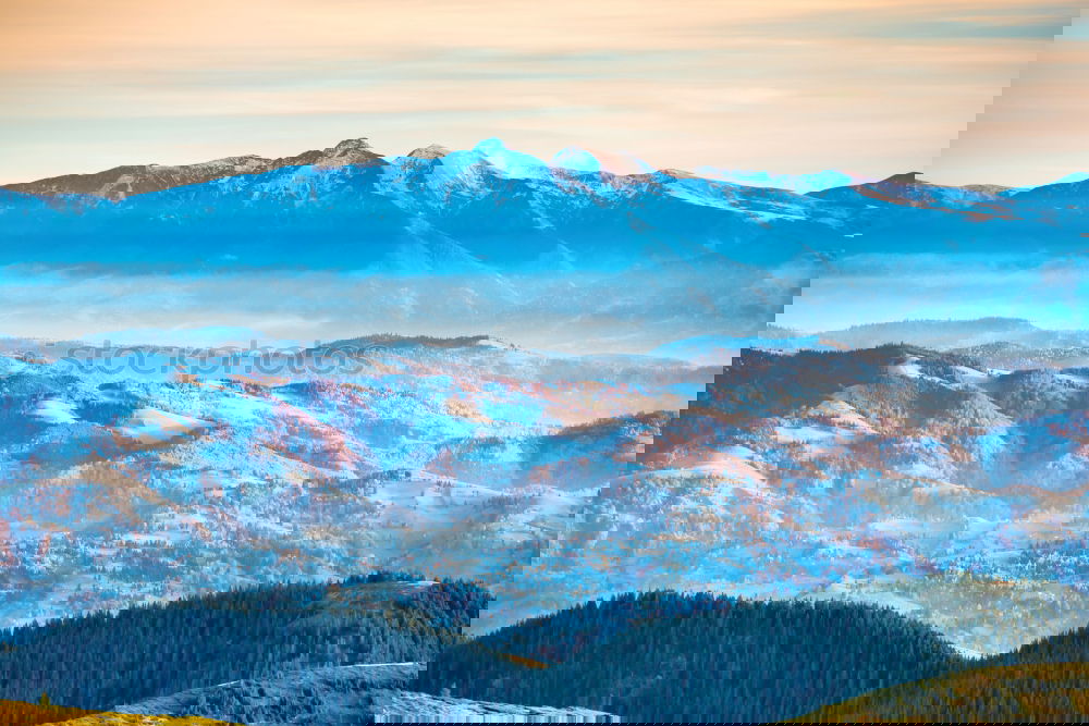 Image, Stock Photo Blue mountains and hills