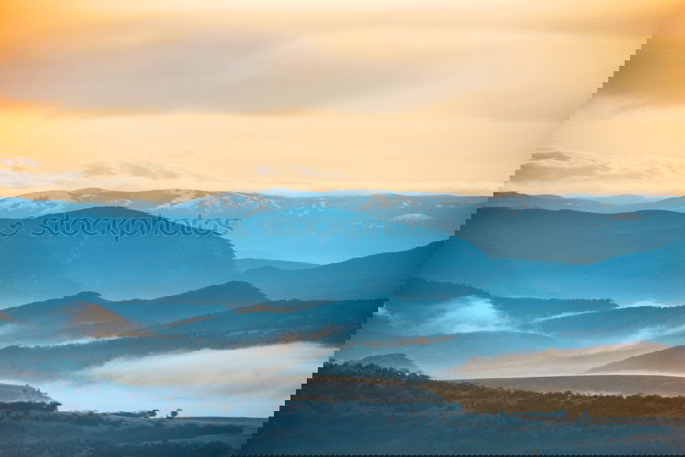Similar – Image, Stock Photo Blue mountains and hills