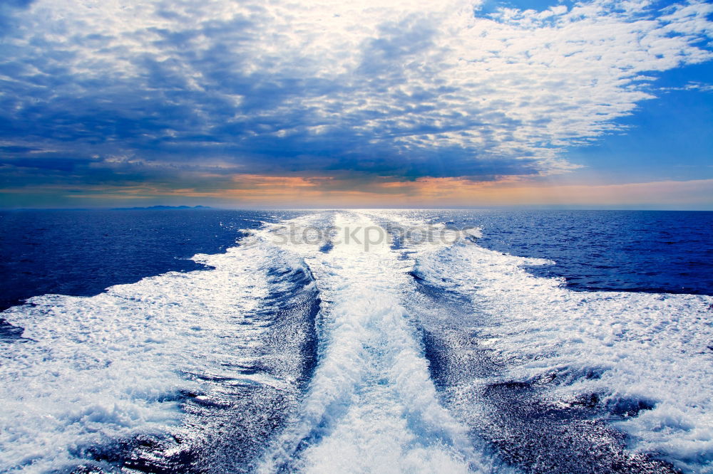 Image, Stock Photo stern water of a ship in the North Sea