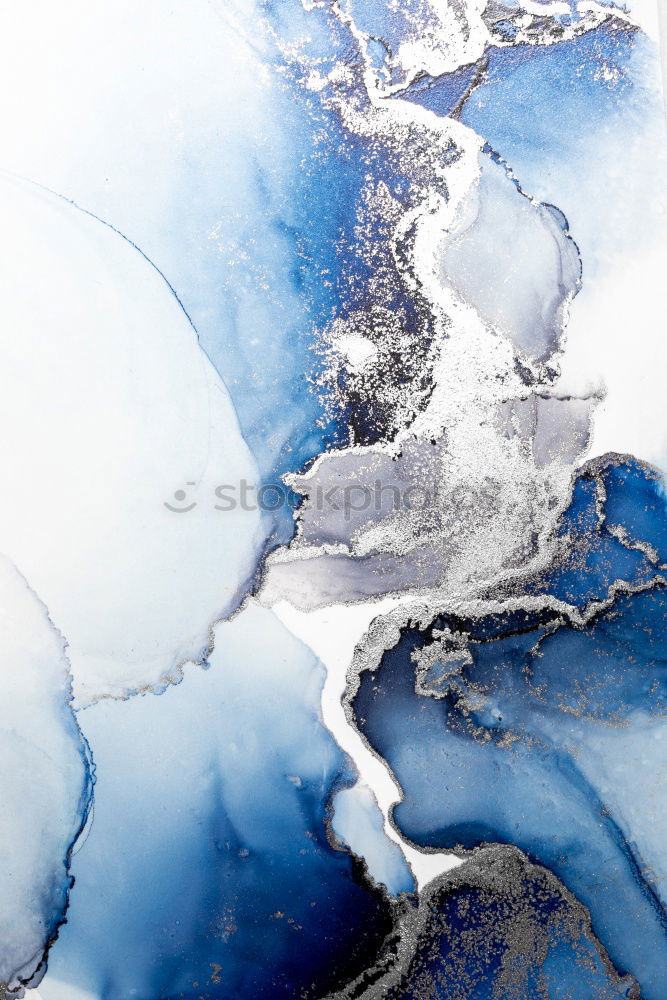 Ice floating in blue water