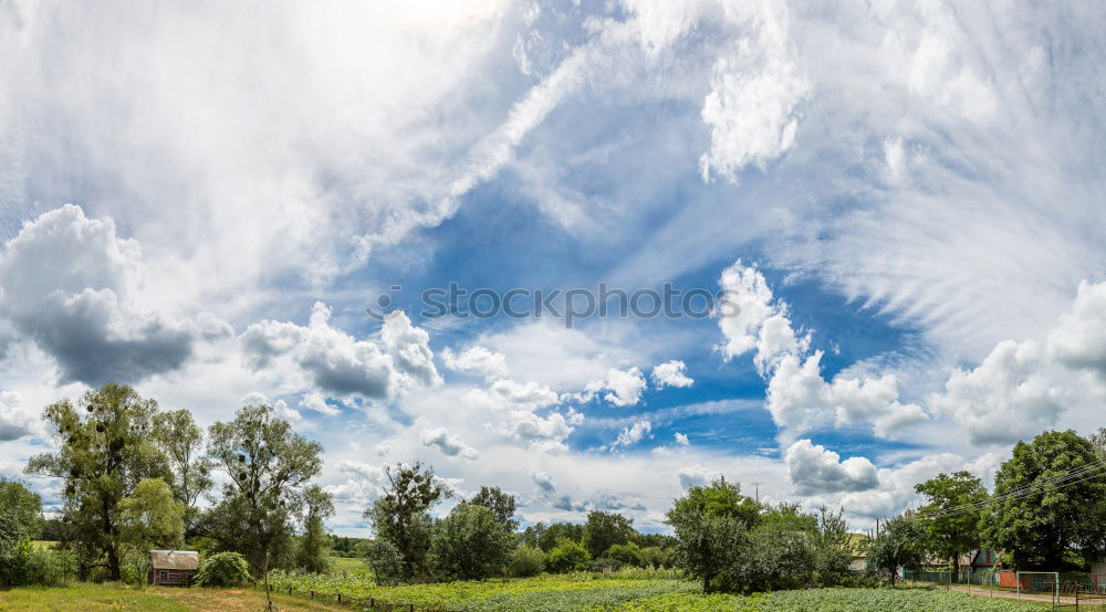 Similar – blaue Weite Dorf Ferne