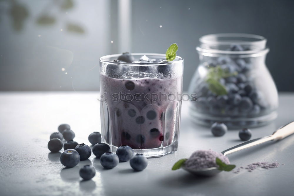 Similar – Blueberry smoothie or milkshake in a jar