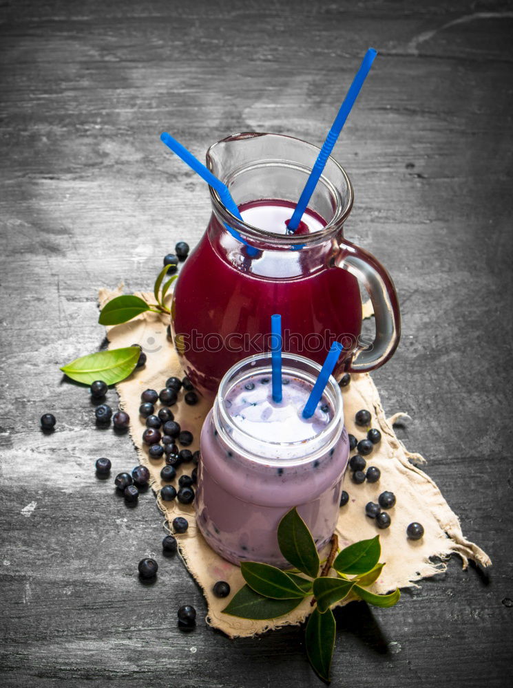 Similar – Blueberry smoothie or milkshake in a jar