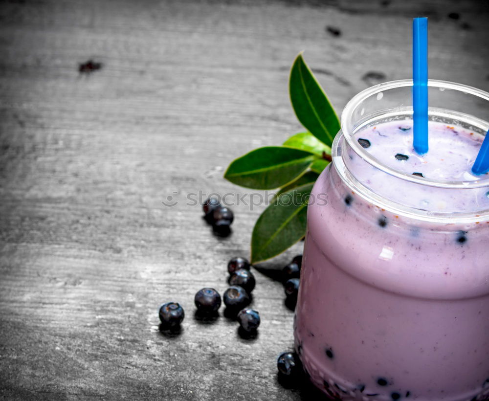 Similar – Blueberry smoothie or milkshake in a jar