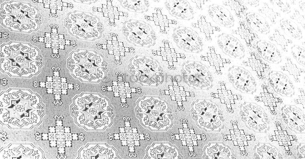 Image, Stock Photo A white crocheted blanket with flowers and crucifix/cross ornaments and patterns in the church