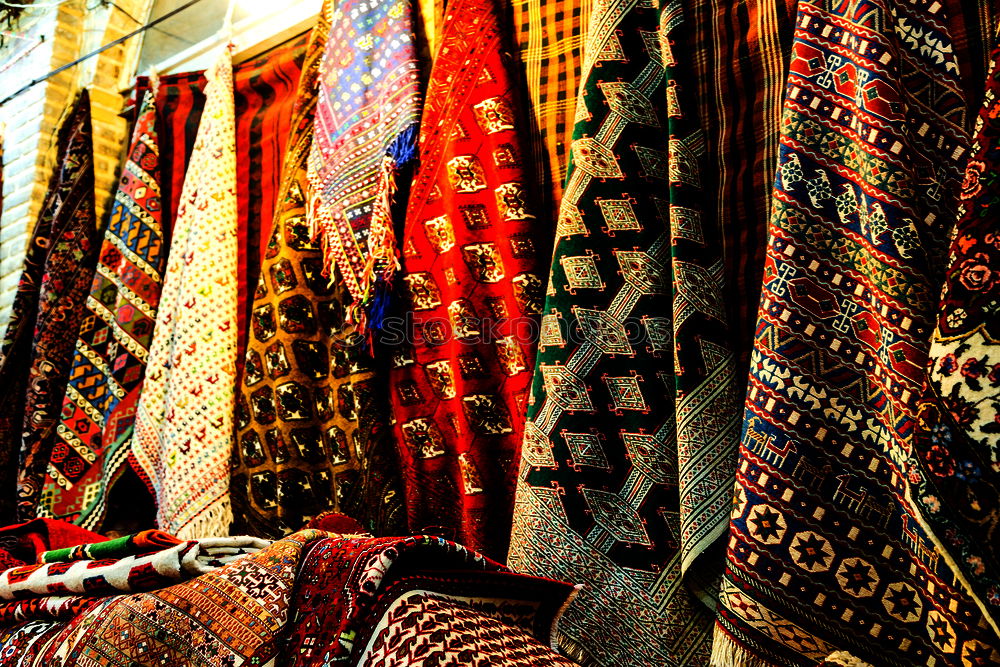 Similar – Image, Stock Photo Store with colorful traditional carpets