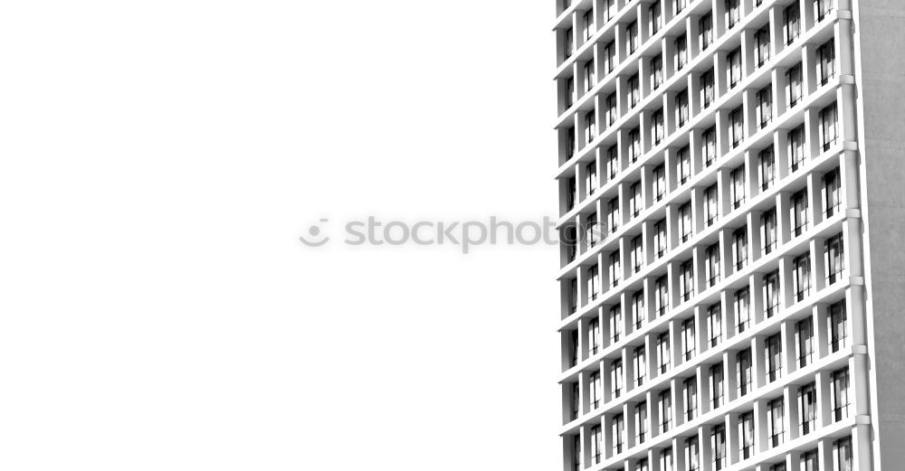 Similar – Image, Stock Photo architectural pattern, concrete facade of a miserable skyscraper