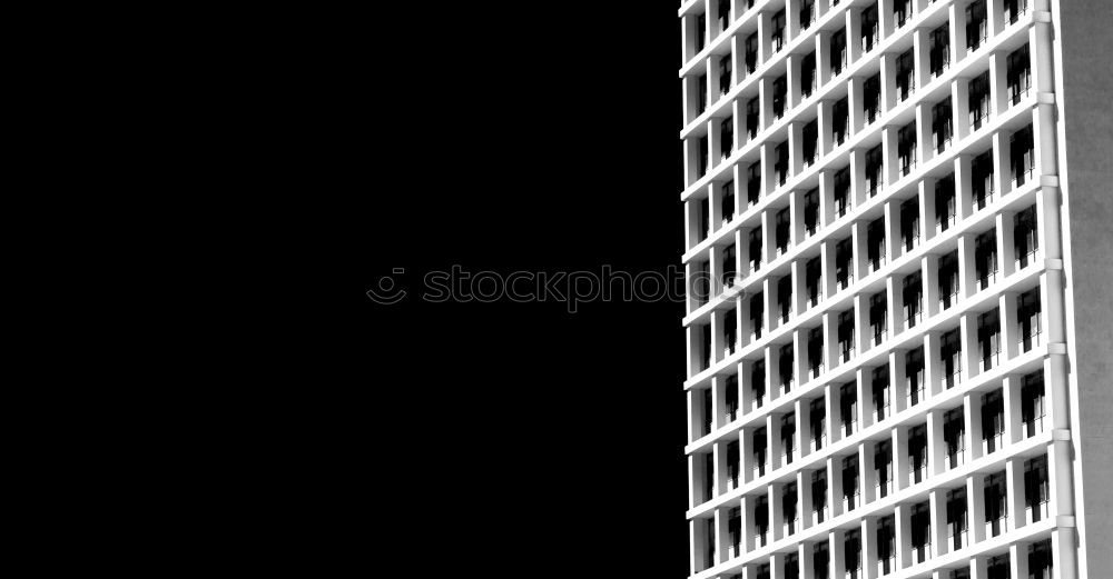 Similar – Image, Stock Photo Facade of highrise apartment block with balconies. Electric lights in some windows. Housing in Bangkok, Thailand