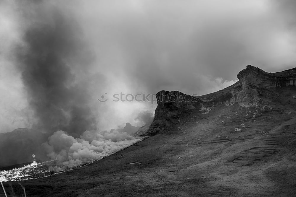 Similar – Isle of Skye: View of landscape with mountains and clouds VII