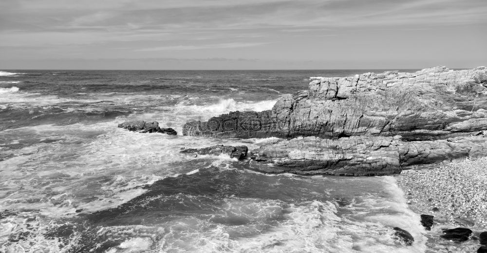 Similar – Cliffs and the Pepperpot Daymark in Portreath