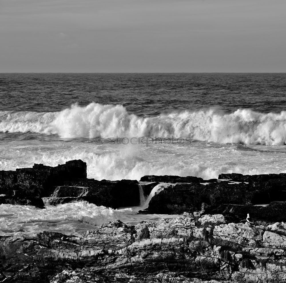 Similar – Cliffs and the Pepperpot Daymark in Portreath