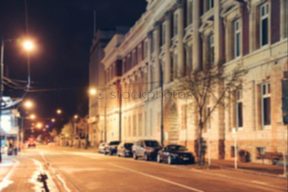 Similar – Street in Budapest at night using time exposure