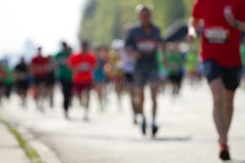 Similar – Freiburgmarathon from the point of view of an earthworm