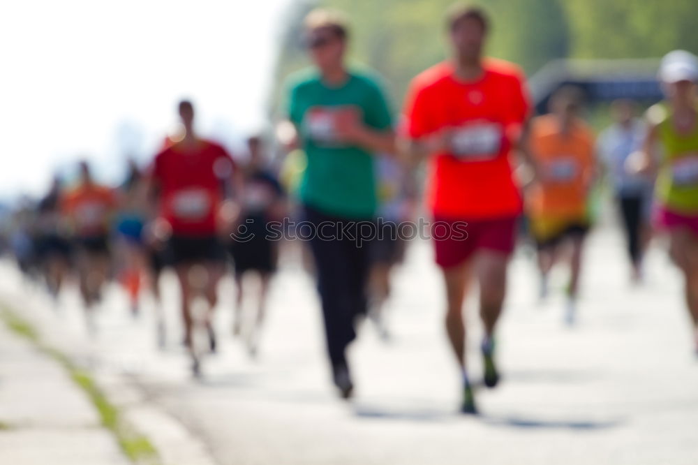 Similar – Freiburgmarathon from the point of view of an earthworm