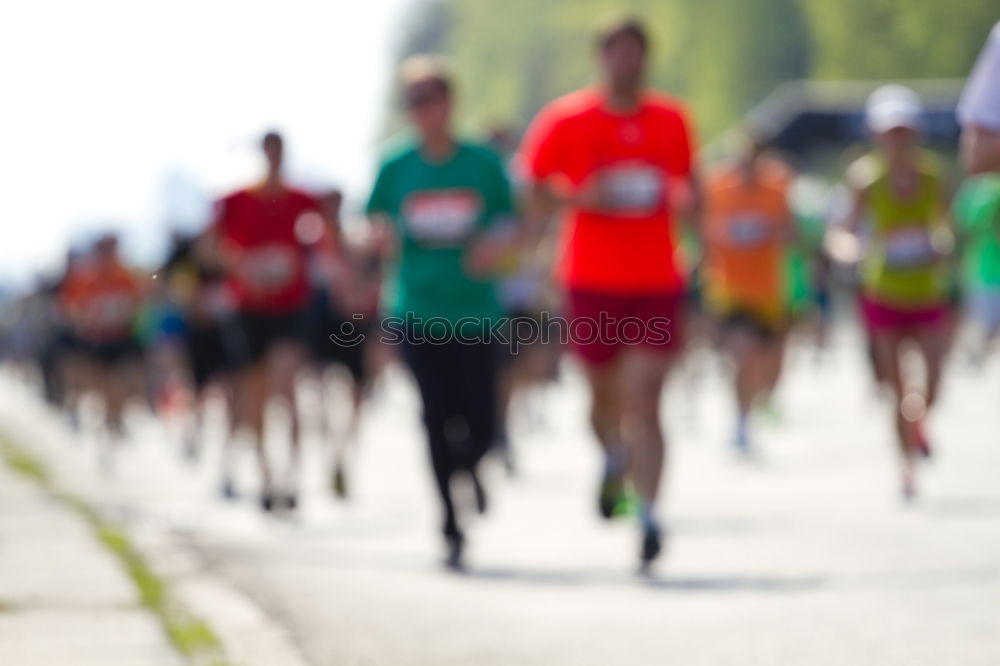 Similar – Freiburgmarathon from the point of view of an earthworm