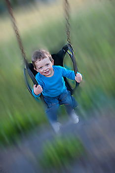 Similar – Child climbing on the playground in autumn