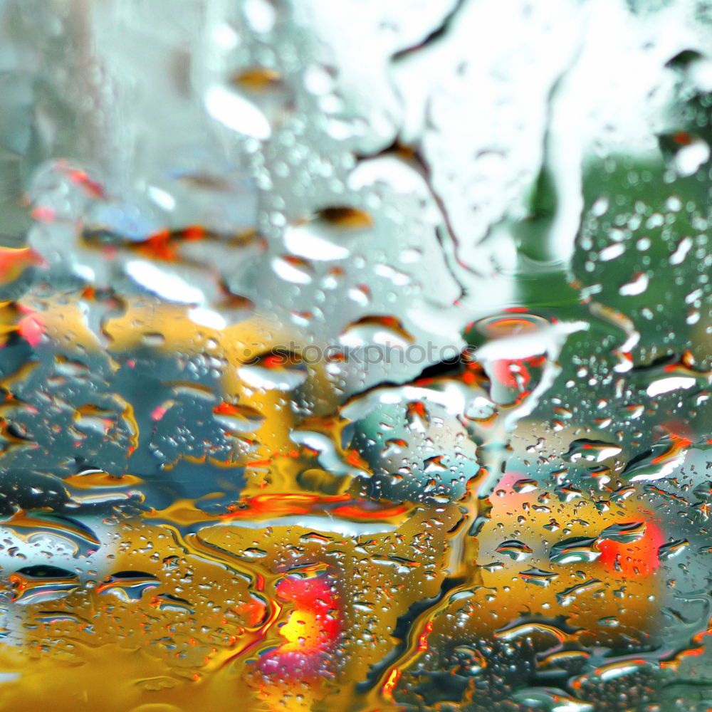 Similar – Different vehicles in a traffic jam through the rainy bus glass