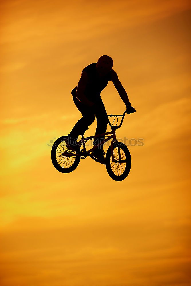 Similar – Image, Stock Photo BMX throw Evening sun