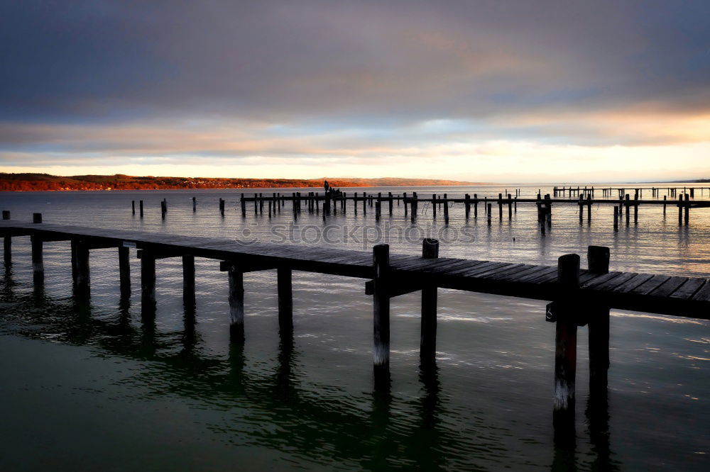 Similar – Image, Stock Photo jetties Sunset Ocean Jetty