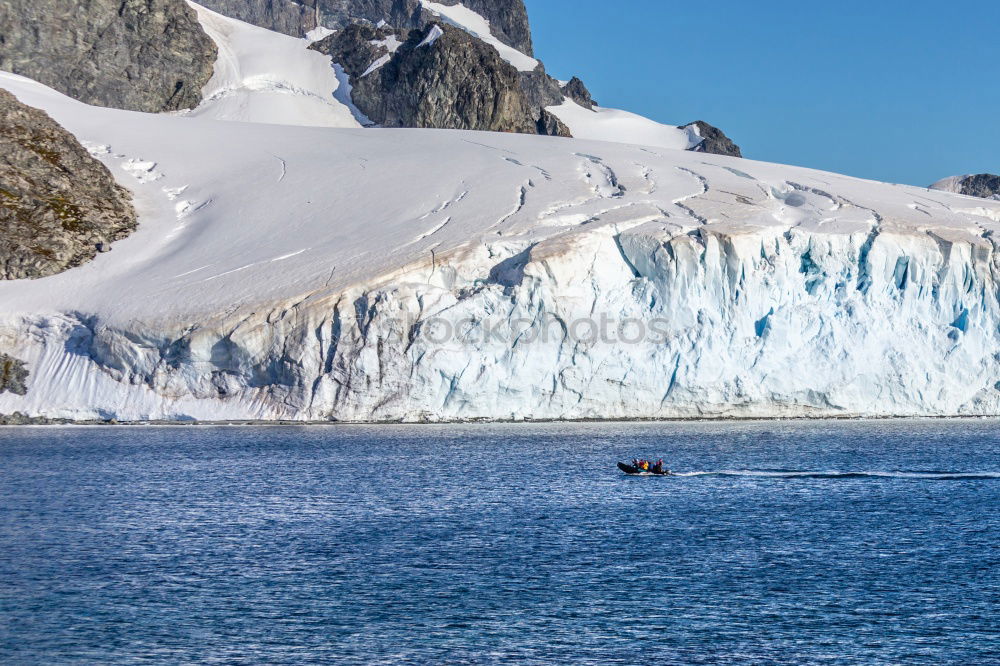 Similar – Sailing boat at the glacier