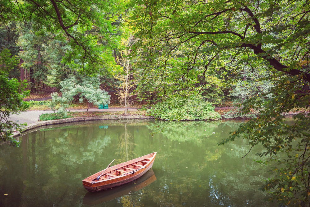 Similar – Image, Stock Photo Wooden barge in the Spreewald near Lübbenau