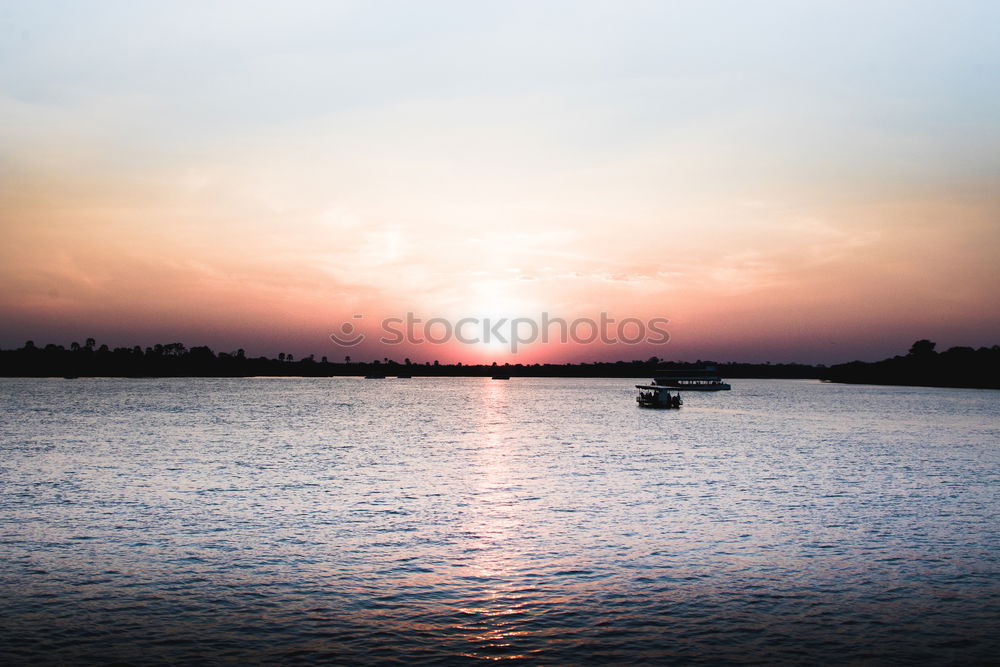 Similar – Image, Stock Photo Sunset over the river Elbe