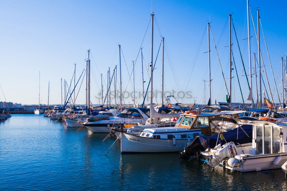 Similar – Image, Stock Photo Boats at the harbour, Brighton Marina, England