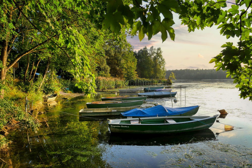 Similar – Image, Stock Photo Wooden barge in the Spreewald near Lübbenau