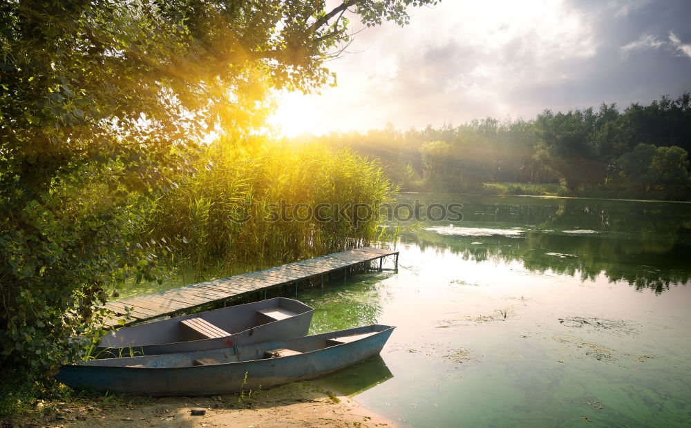 Similar – boat over lake Watercraft