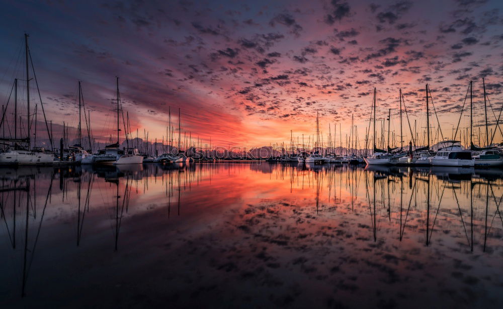 Image, Stock Photo View of the harbour of Klintholm Havn in Denmark