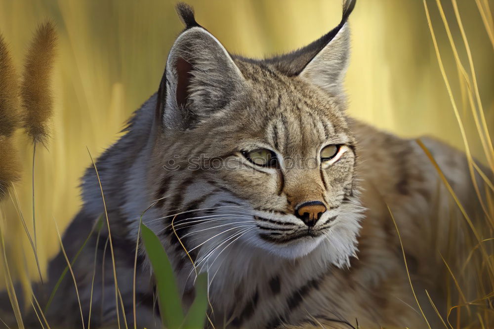 Similar – Lynx Lynx Animal face Pelt