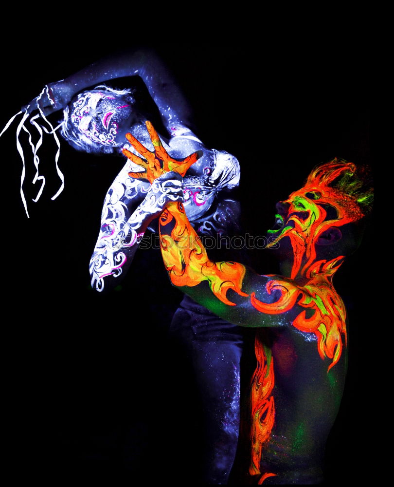 Similar – Image, Stock Photo arson Bodypainting Love