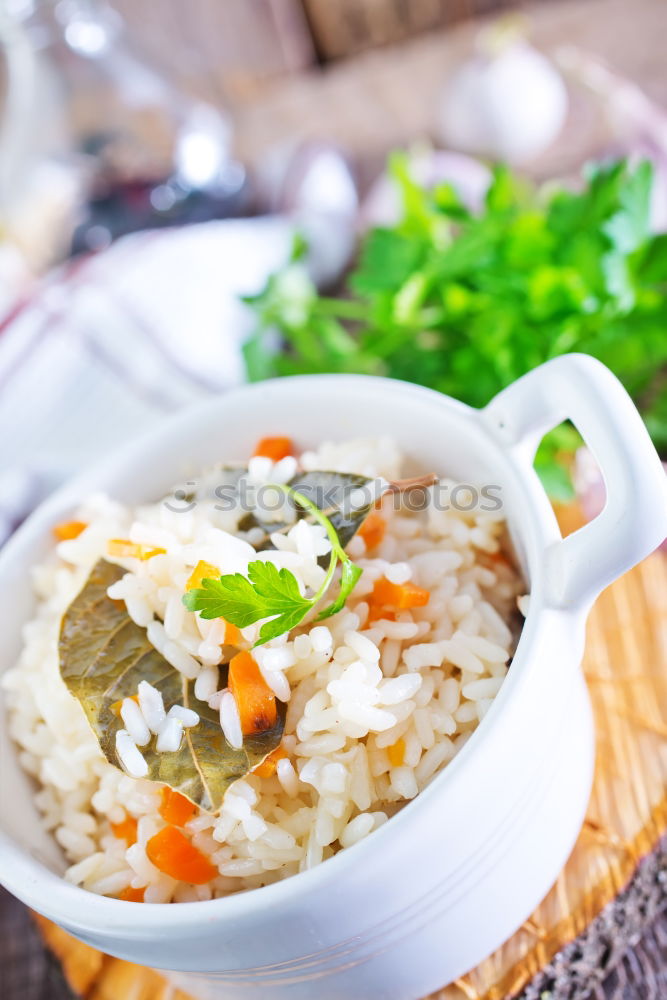 Similar – Image, Stock Photo Woman eating quinoa and vegetables in bowl