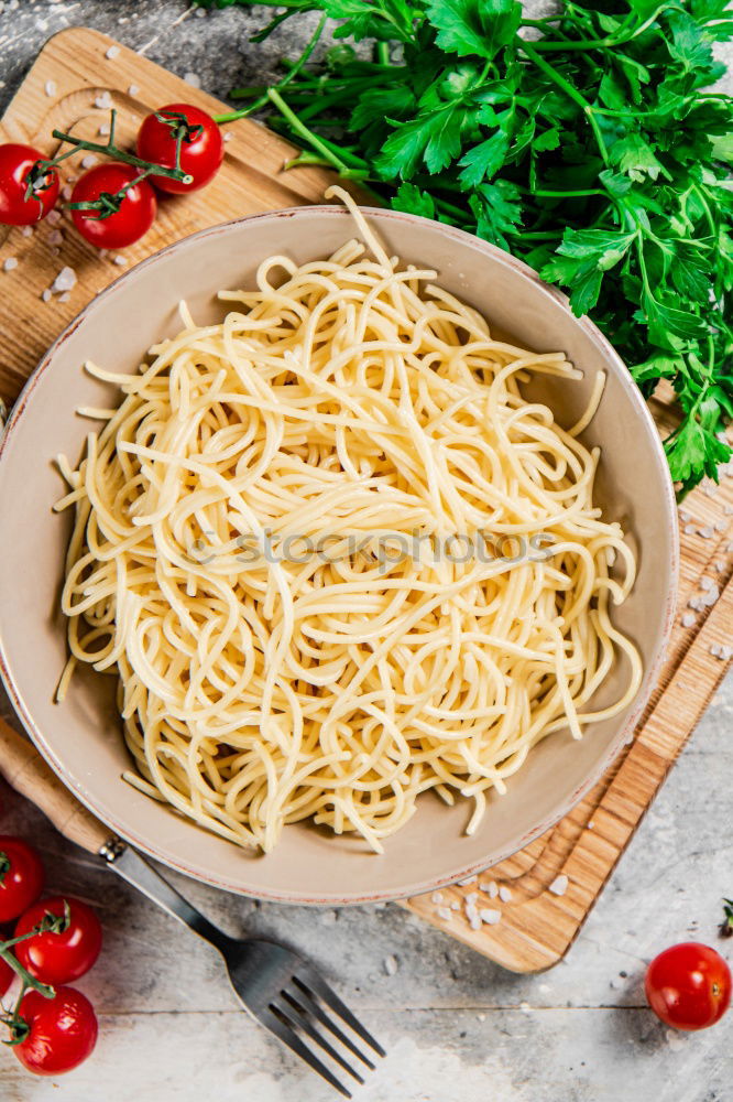 Image, Stock Photo Lunch with Spaghetti Food