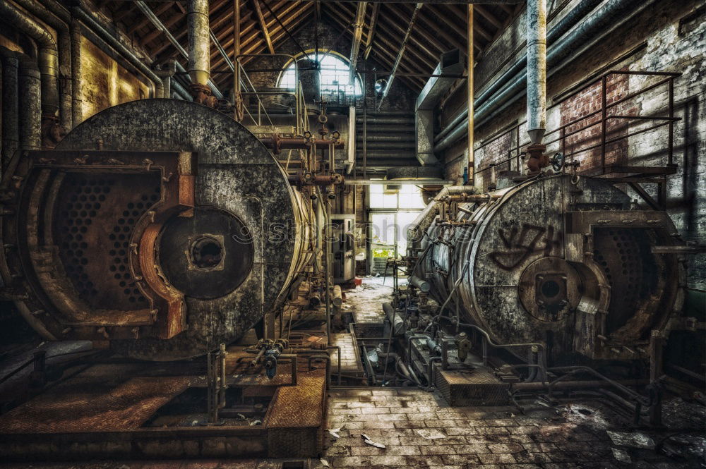 Similar – Image, Stock Photo Industrial fan in a desserted steelworks.